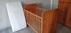 Babybed, matras en commode + evt kleerkast (hout), Kinderen en Baby's, Ophalen, Gebruikt, Minder dan 140 cm, Matras
