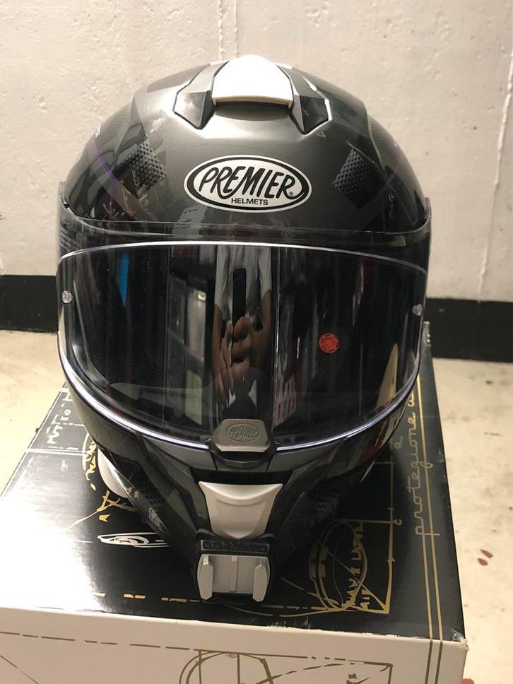 Casque Premier Hyper Noir Violet (Visière teintée incluse), Motoren, Kleding | Motorhelmen, Integraalhelm, S, Overige merken, Tweedehands