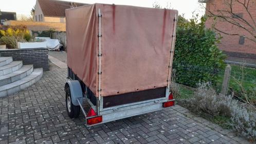 aanhangwagen met huif 2m op 1.25 m, Auto diversen, Aanhangers en Bagagewagens, Zo goed als nieuw, Ophalen