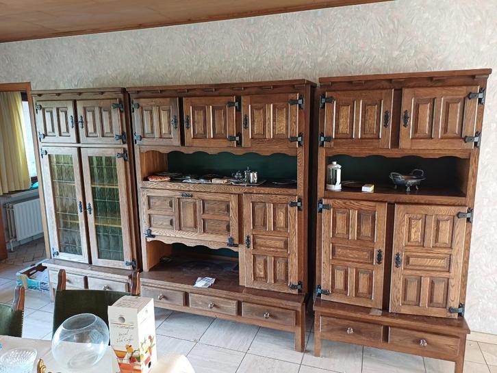 Kasten, 3 delen, Huis en Inrichting, Kasten | Buffetkasten, Gebruikt, Met lade(s), Met deur(en), Met klep(pen), Met plank(en)