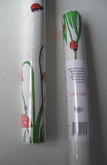 TAFELPAPIER, TAFELKLEED OP ROL 1,18 x 6 mtr Wit deco 2 rolle, Enlèvement ou Envoi, Neuf, Rectangle, Intérieur