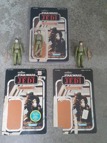 Star Wars Vintage Rebel Commando Cardbacks met figuren  beschikbaar voor biedingen