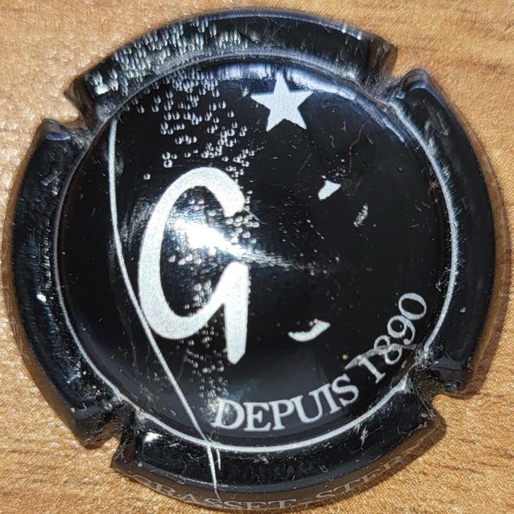 Champagnecapsule GRASSET-STERN zwart & zilver nr 05x **FOUT*, Verzamelen, Wijnen, Nieuw, Champagne, Frankrijk, Ophalen of Verzenden