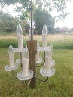 Vintage koperen luster met 9 lampjes, Antiek en Kunst, Ophalen