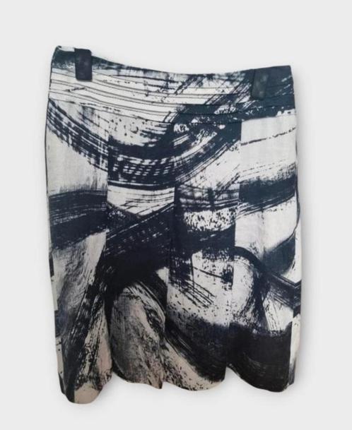 ✨️BANDOLERA Rok Maat 36 Zwart-Wit 100% Linnen✨️, Kleding | Dames, Rokken, Zo goed als nieuw, Maat 36 (S), Wit, Boven de knie, Ophalen of Verzenden