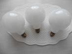 Lot de 3 anciennes ampoules en verre opaque blanc, Enlèvement