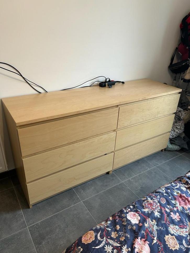 Commodes MALM Ikea (2 x 3 tiroirs) - Bon état, Huis en Inrichting, Kasten | Ladekasten, Gebruikt, Minder dan 100 cm, 150 tot 200 cm