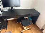 Bureau noir en bois (Micke), Ophalen, Zo goed als nieuw, Bureau