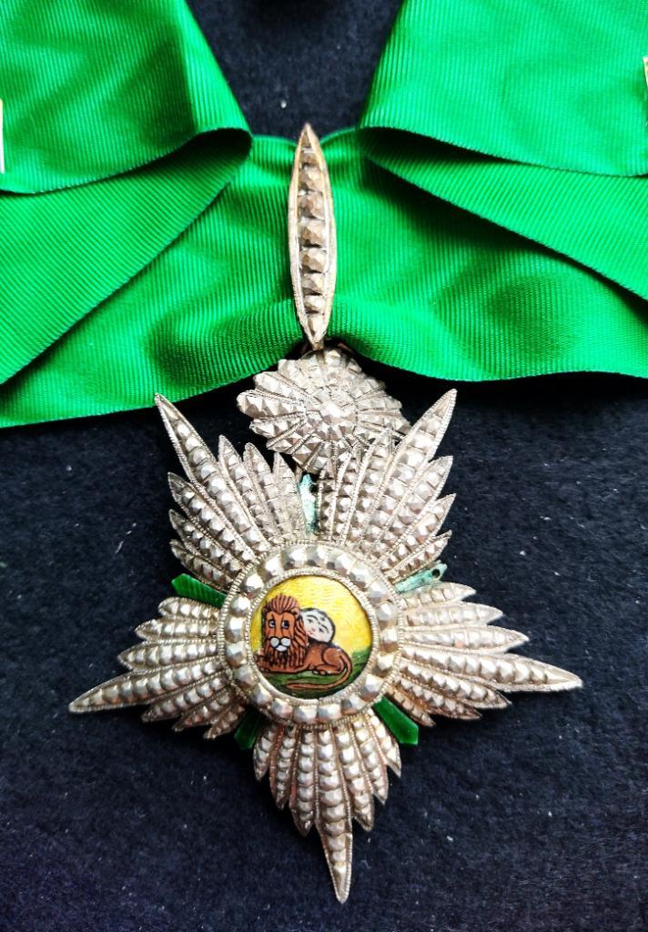 Perzische Orde van Leo en Zon Kadjar Commandeur 5 takken   9, Verzamelen, Militaria | Algemeen, Ophalen