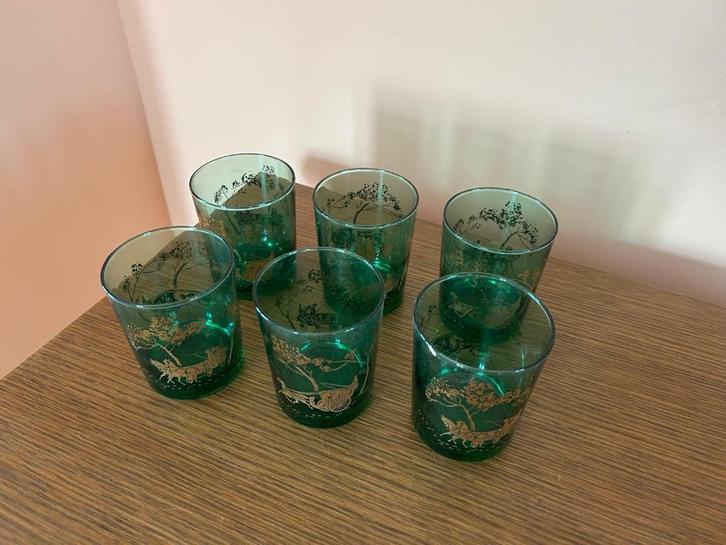 Set van 6 Vintage waterglazen, Verzamelen, Glas en Drinkglazen, Nieuw, Waterglas, Ophalen