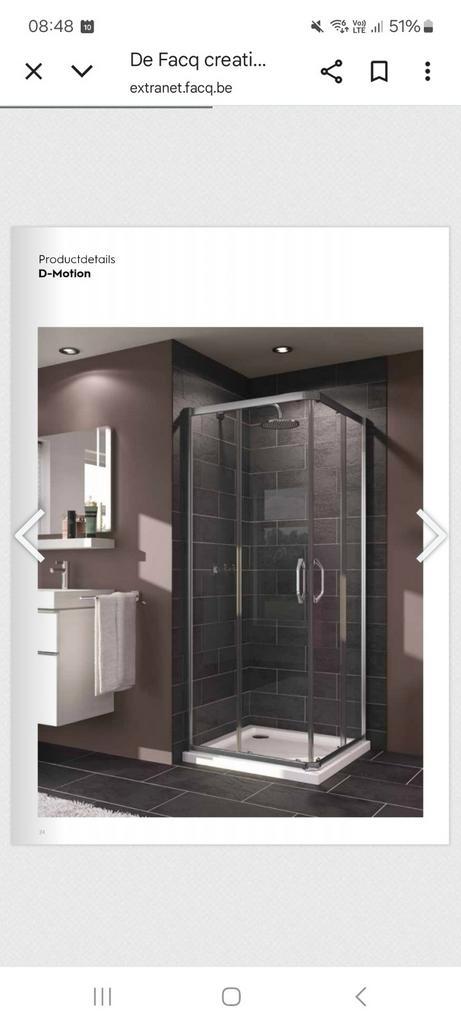 Nieuw: Topkwaliteit douche cabine Huppe 90x90, Huis en Inrichting, Badkamer | Complete badkamers, Nieuw, Ophalen