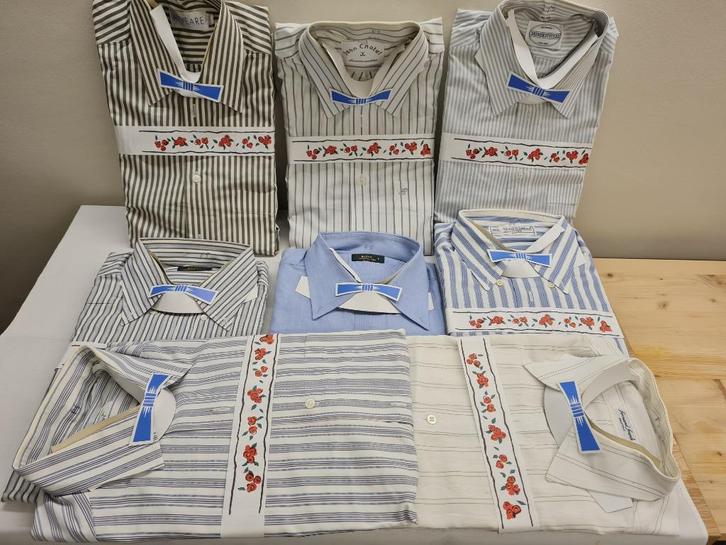 8 Bouvy Brussel Vintage Designers hemden 'Dress to impress', Kleding | Heren, Overhemden, Gedragen, Halswijdte 39/40 (M), Overige kleuren