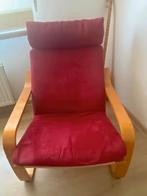relaxfauteuil met voetbank, Huis en Inrichting, Fauteuils, Ophalen, Zo goed als nieuw, Hout