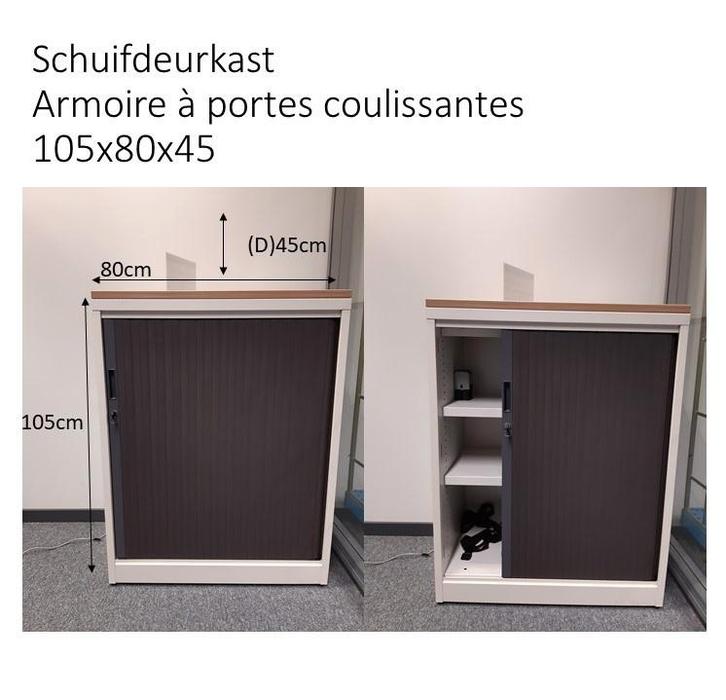 Metalen kast voor schuifdeur Levering 105x80x45, Huis en Inrichting, Kasten | Roldeurkasten en Archiefkasten, Zo goed als nieuw
