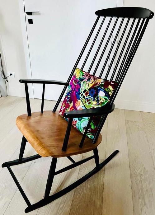 Mid century schommelstoel - fins design, Antiek en Kunst, Kunst | Designobjecten, Ophalen
