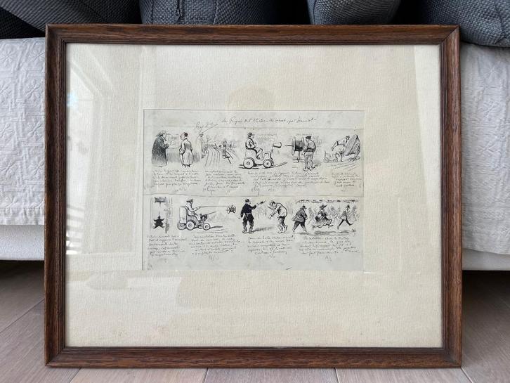 HENRIOT – dessin original à l'encre – vers 1910, Antiquités & Art, Art | Dessins & Photographie, Enlèvement