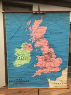 Retro schoolkaart - Britse Eilanden - Kaart 264, Huis en Inrichting, Gebruikt, Ophalen of Verzenden