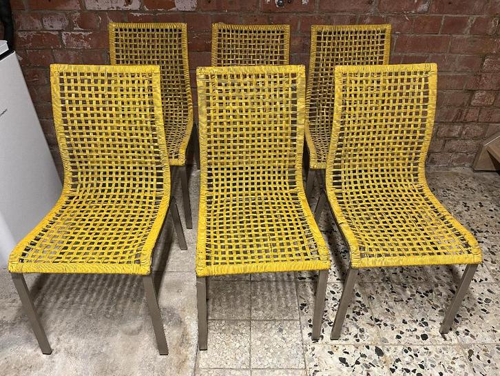 6 stoelen voor eetkamer, Huis en Inrichting, Stoelen, Gebruikt, Vijf, Zes of meer stoelen, Riet of Rotan, Overige kleuren, Ophalen