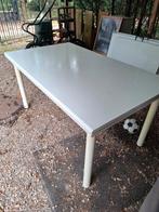 Zware witte tafel, Huis en Inrichting, Tafels | Eettafels, Ophalen, Gebruikt