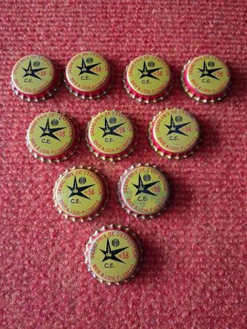 10 oude ongebruikte kroonkurken brouwerij luycks - expo 58 beschikbaar voor biedingen