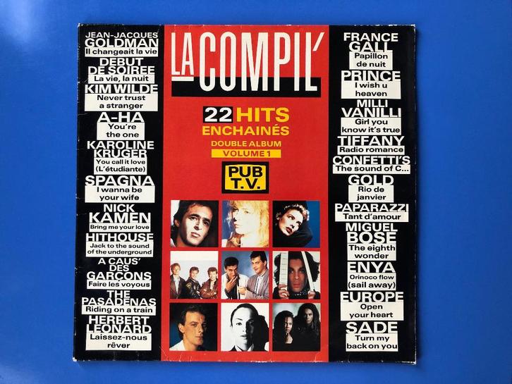 Vinyle 33T La Compil’ 22 Hits - Sade Prince Fr Gall Goldman…, CD & DVD, Vinyles | Pop, Utilisé, 1980 à 2000, 12 pouces, Enlèvement