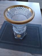 Vase val saint lambert signé avec dorure., Antiquités & Art, Enlèvement