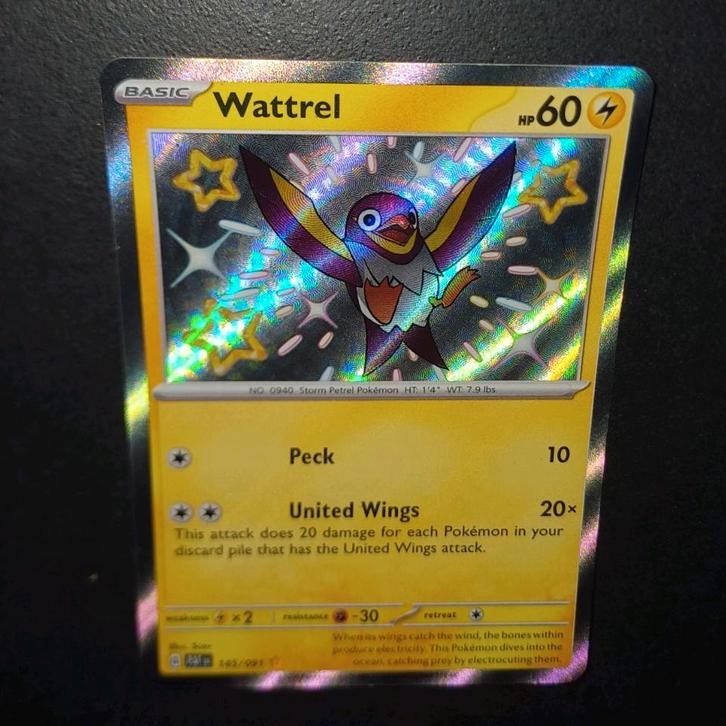 Modern Era: Wattrel 145/091 Paldean Fates, Hobby en Vrije tijd, Verzamelkaartspellen | Pokémon, Ophalen of Verzenden