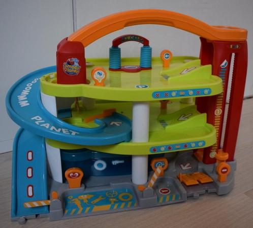 Smoby Vroom Planet Grote Garage + autootje, Kinderen en Baby's, Speelgoed |Speelgoedvoertuigen, Gebruikt, Ophalen