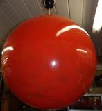 vintage rode fiberglass bollamp in glasvezel., Ophalen, Gebruikt, Vintage, Vintage rode fiberglass bollamp