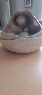 Beeldje in keramiek, moeder en kind, Ophalen of Verzenden