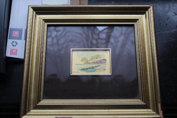 Chromolithographie sur or 23 carats d'Emilio Panè, Antiquités & Art, Art | Lithographies & Sérigraphies, Enlèvement ou Envoi