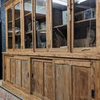 Teakhout Buffet Vitrine Apothekers Bastiaan Restyling Kast, Zo goed als nieuw, Verzenden