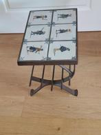 Zes antieke Delftse tegels in bijzettafel, Antiek en Kunst, Ophalen