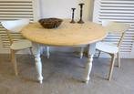 Prachtige landelijke ronde eettafel 120 cm, Huis en Inrichting, Tafels | Eettafels, Ophalen, Rond, Zo goed als nieuw, Vier personen