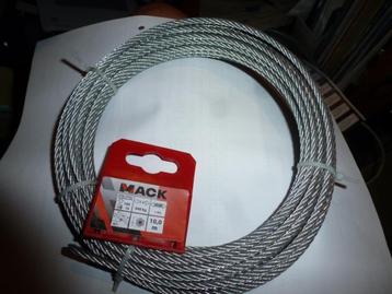 staalkabel 4 mm, 10 m lang op rol nieuw , galvanise beschikbaar voor biedingen