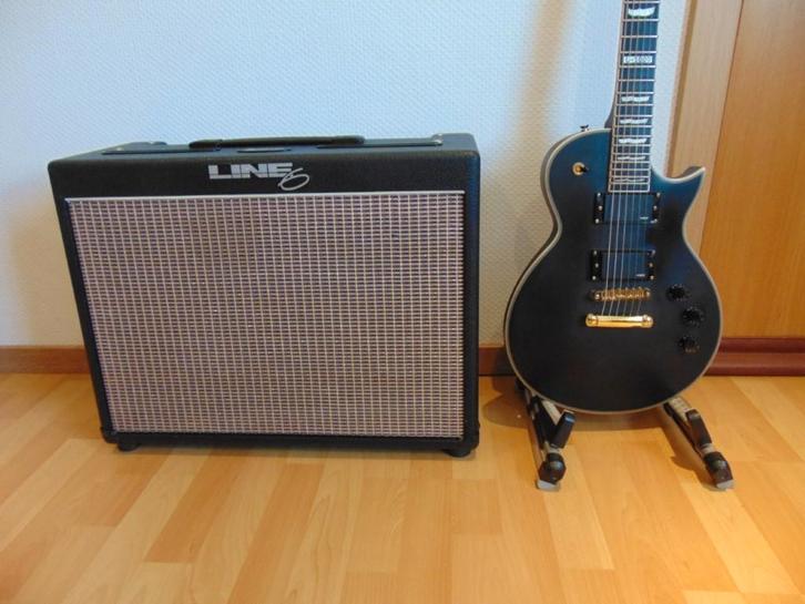 Gitaar Les Paul SC-1000 SBK + Versterker Line 6 Flextone II, Muziek en Instrumenten, Snaarinstrumenten | Overige, Nieuw, Overige typen