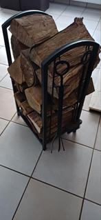 Porte bois cheminée metal noir hauteur 74 largeur 30, Enlèvement