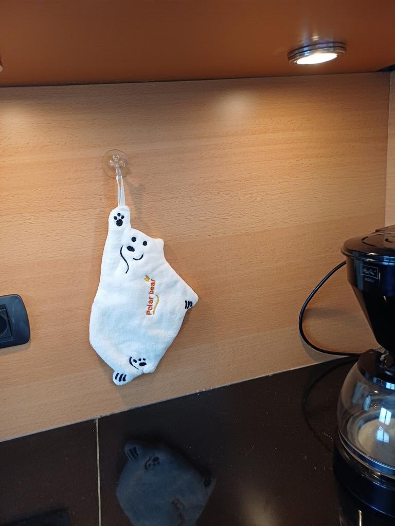 Essuie mains ours polaire, Neuf, Blanc, Torchon ou Serviette