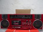 radiocassette vintage kleur realistisch rood, Ophalen of Verzenden, Gebruikt, Radio