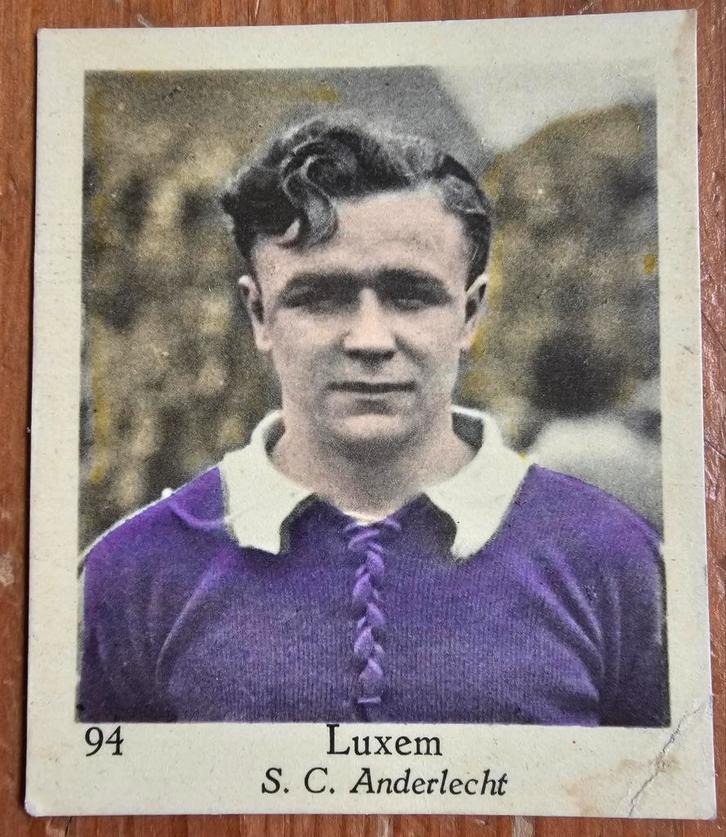 1930s Lecocq (pre panini) 94 Luxem SC Anderlecht Voetbal!, Hobby en Vrije tijd, Stickers en Plaatjes, Zo goed als nieuw, Plaatje
