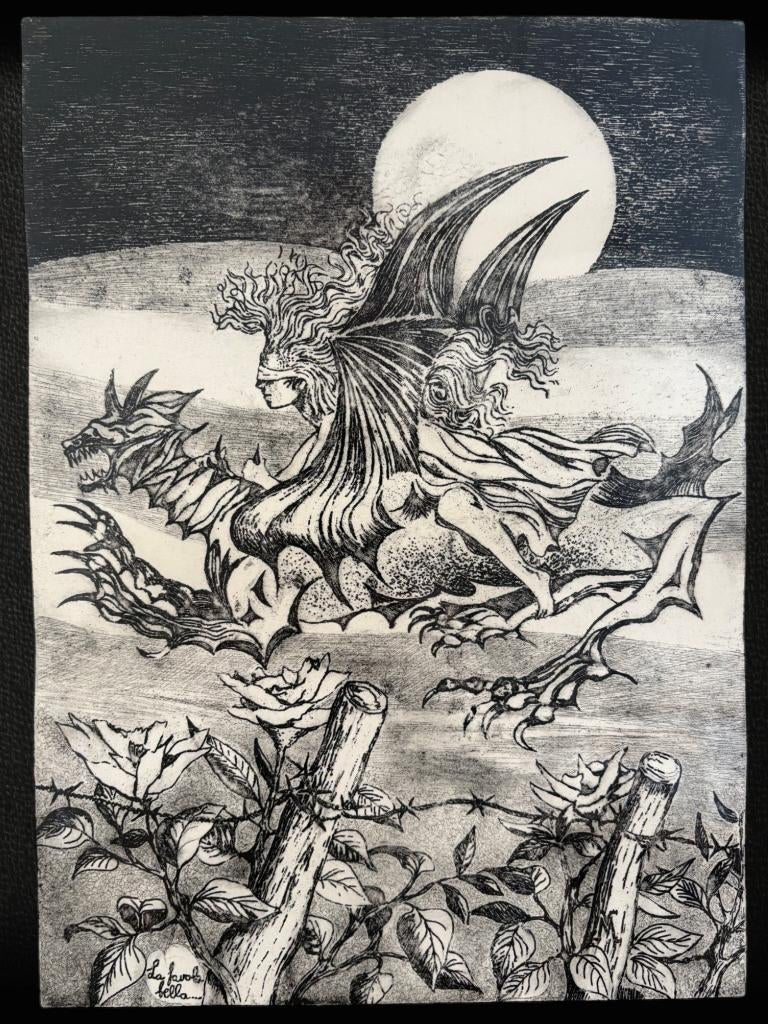 Martelli ets- en aquatintgravure „La favola bella”, Antiek en Kunst, Kunst | Etsen en Gravures, Ophalen, Mythologie, Origineel