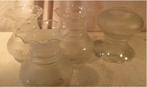 4 abat-jour en verre antique - 17H et 7D, Enlèvement ou Envoi, Comme neuf, Rond