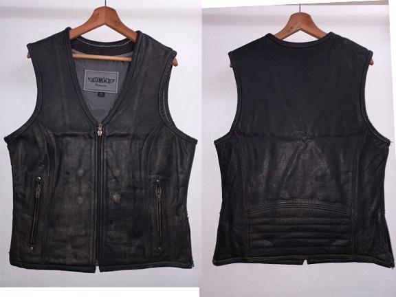 Gilet de moto en cuir neuf, Motoren, Kleding | Motorkleding, Jas | leer, Heren, Kinderen, Nieuw met kaartje, Verzenden