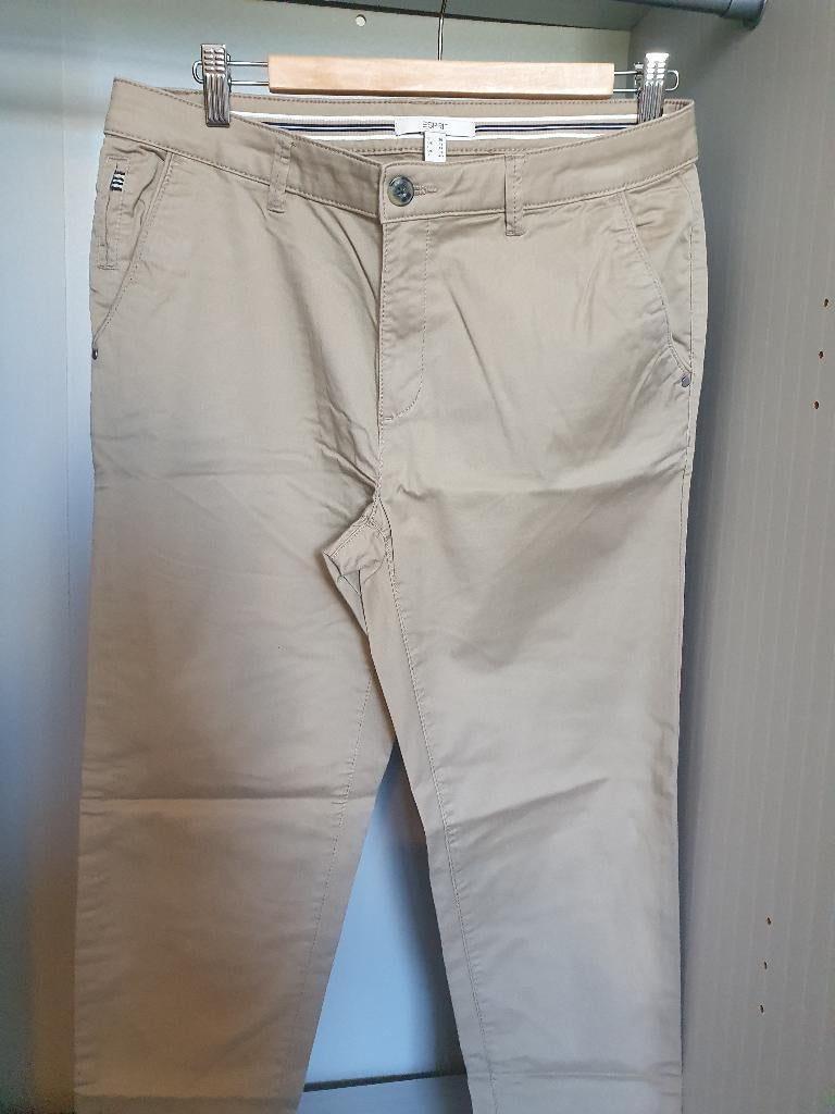 pantalon en coton, Maat 38/40 (M), Verzenden, Beige, Zo goed als nieuw