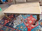 Salontafel marmer en messing onderstel, Huis en Inrichting, Tafels | Salontafels, Ophalen, Gebruikt, Klassiek
