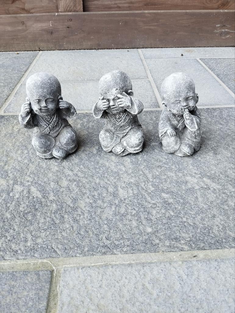 3 petits moines en béton, Jardin & Terrasse, Enlèvement, Béton