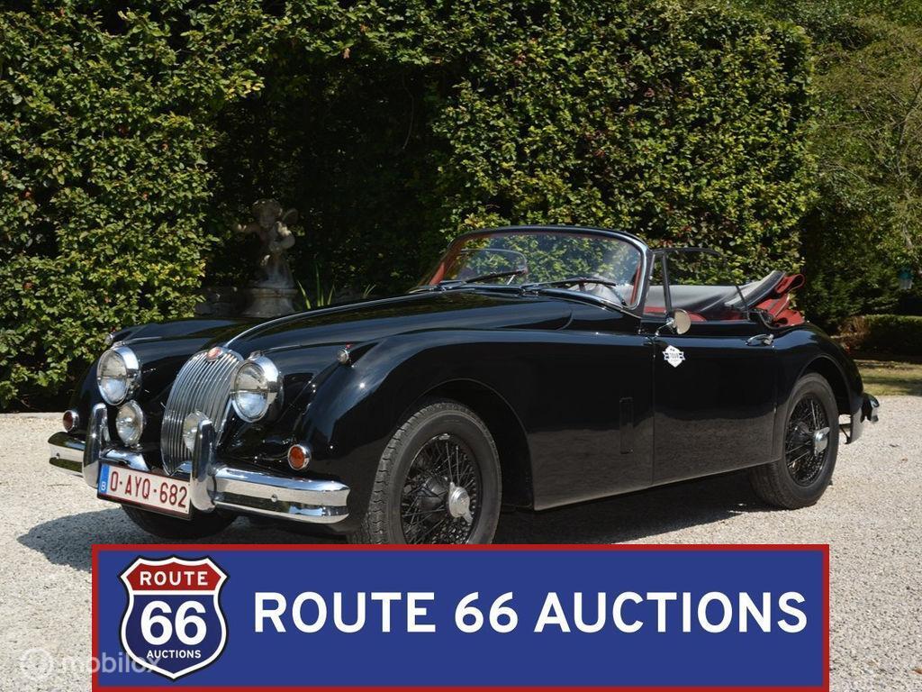 Jaguar XK150 Cabriolet | 1959 | Route 66 Auctions, Auto's, Oldtimers, Bedrijf, Te koop, Jaguar, Benzine, Overige carrosserie, Handgeschakeld
