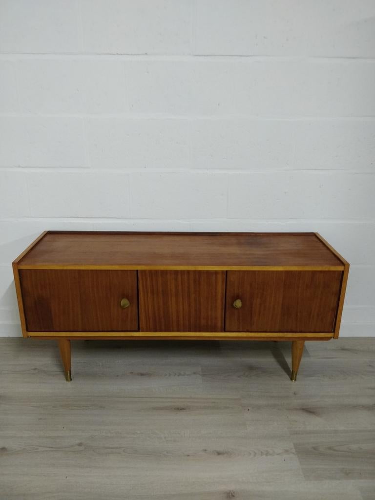 Vintage mid century lowboard | televisiemeubel, Ophalen