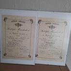 2 oude diploma's Stad Aelst Stedelijke Muziekschool 1928-29., Verzamelen, Ophalen, Overige typen