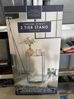 Table appoint couleur gris argentée, Neuf, 55 à 75 cm, Rond, Enlèvement